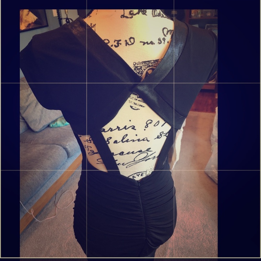 BCBG black cocktail dress with sexy back